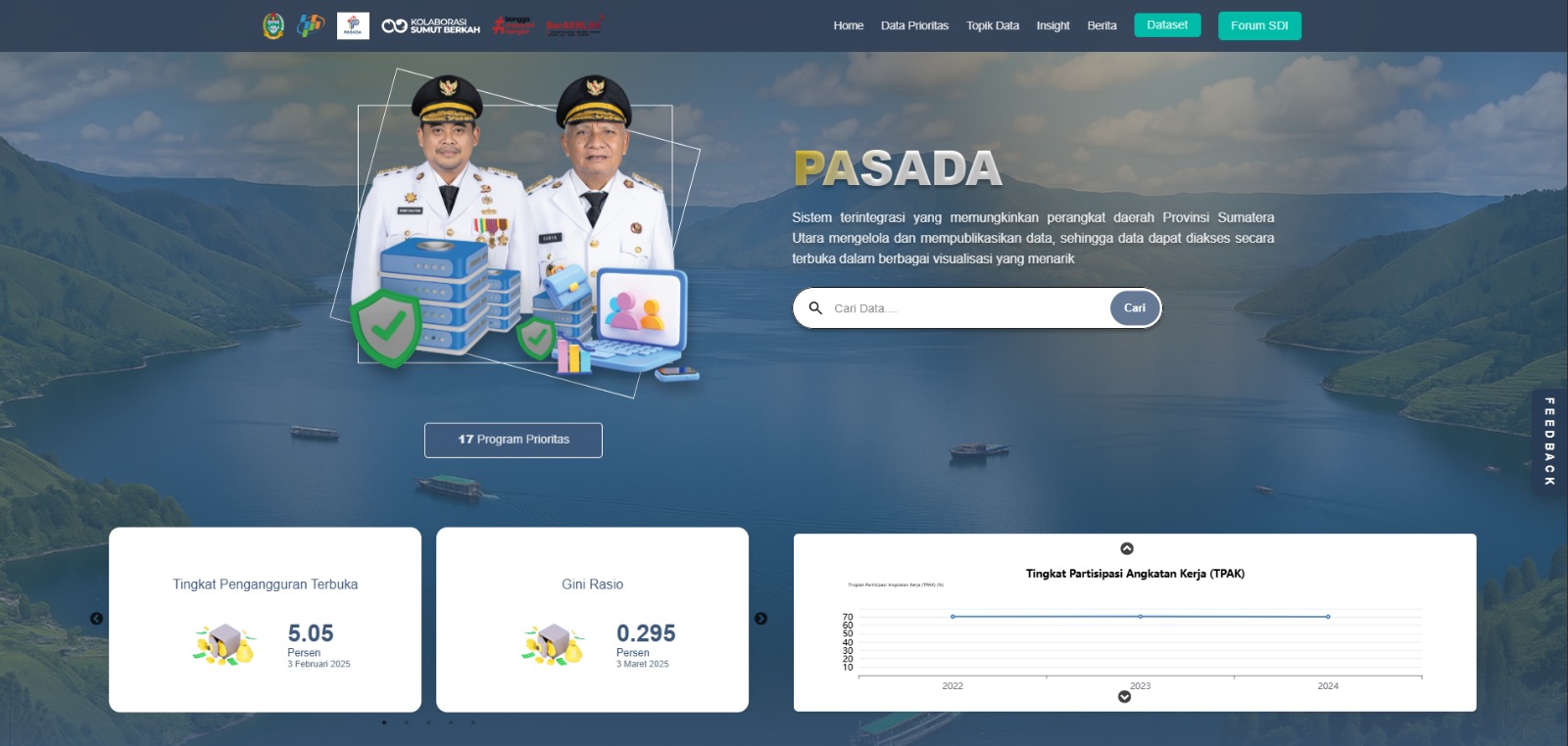 PASADA – Gubernur Sumatera Utara Resmikan Portal “Satu Data” untuk Perkuat Kebijakan Berbasis Fakta